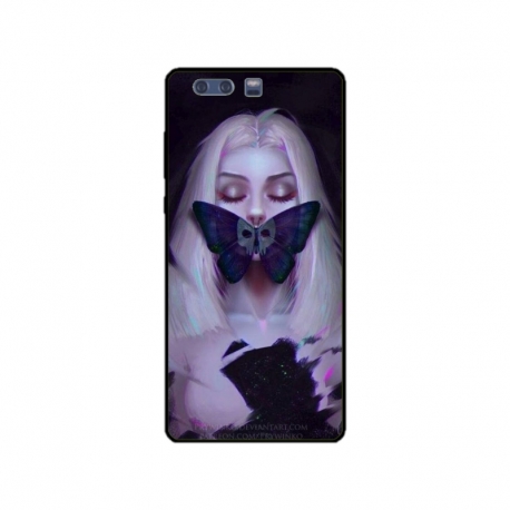 Husa personalizata tip carcasa HQPrint pentru Huawei P10 Plus, model Butterfly Mouth 1, multicolor, S1D1M0351