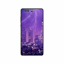Husa personalizata tip carcasa HQPrint pentru Huawei P10 Plus, model Purple Lightning, multicolor, S1D1M0354