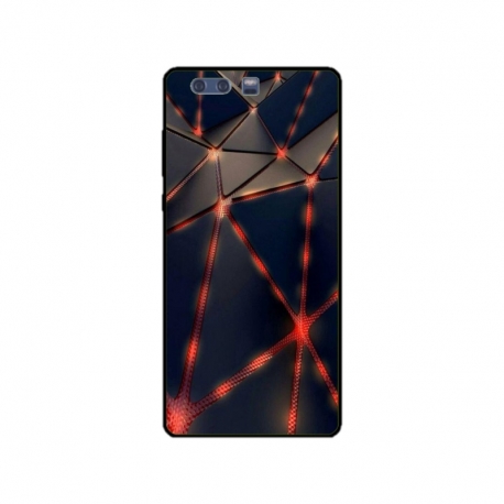 Husa personalizata tip carcasa HQPrint pentru Huawei P10 Plus, model Lava Triangles, multicolor, S1D1M0367