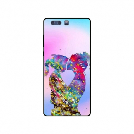Husa personalizata tip carcasa HQPrint pentru Huawei P10 Plus, model Colorful Love, multicolor, S1D1M0376
