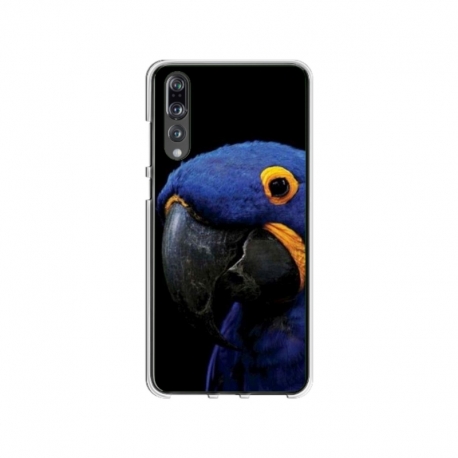 Husa personalizata tip carcasa HQPrint pentru Huawei P20 Lite, model Blue Parrot, multicolor, S1D1M0145