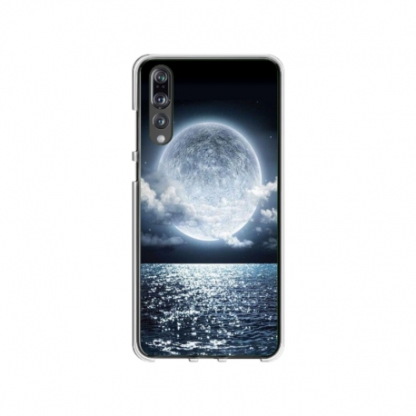 Husa personalizata tip carcasa HQPrint pentru Huawei P20 Lite, model Moon Sky, multicolor, S1D1M0228