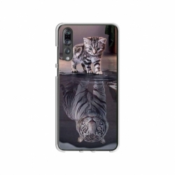 Husa personalizata tip carcasa HQPrint pentru Huawei P20 Lite, model Tiger, multicolor, S1D1M0242