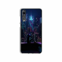 Husa personalizata tip carcasa HQPrint pentru Huawei P20 Lite, model Neon City, multicolor, S1D1M0260