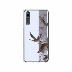 Husa personalizata tip carcasa HQPrint pentru Huawei P20 Lite, model Birds, multicolor, S1D1M0314