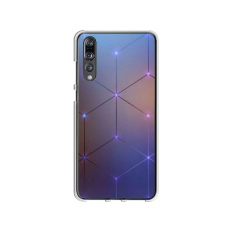 Husa personalizata tip carcasa HQPrint pentru Huawei P20 Lite, model Square, multicolor, S1D1M0315