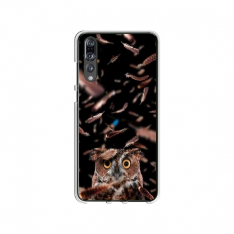 Husa personalizata tip carcasa HQPrint pentru Huawei P20 Lite, model Owl, multicolor, S1D1M0334