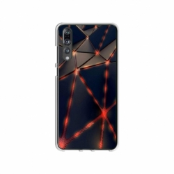 Husa personalizata tip carcasa HQPrint pentru Huawei P20 Lite, model Lava Triangles, multicolor, S1D1M0367