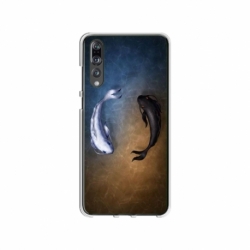 Husa personalizata tip carcasa HQPrint pentru Huawei P20 Lite, model Ying and Yang Fish, multicolor, S1D1M0390