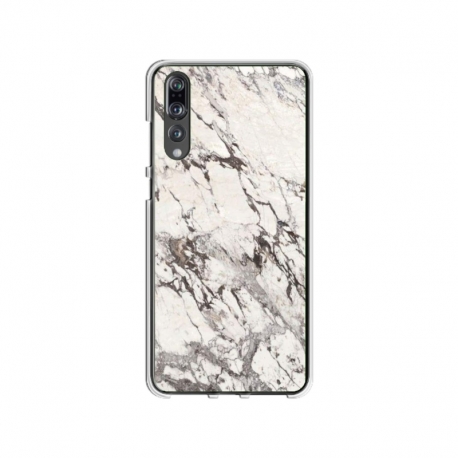 Husa personalizata tip carcasa HQPrint pentru Huawei P20 Pro, model White Marble, multicolor, S1D1M0325