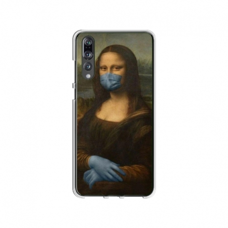 Husa personalizata tip carcasa HQPrint pentru Huawei P20 Pro, model Covid Mona Lisa, multicolor, S1D1M0327