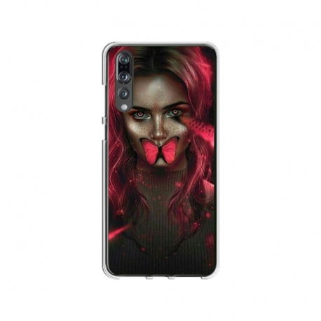 Husa personalizata tip carcasa HQPrint pentru Huawei P20 Pro, model Butterfly Mouth 2, multicolor, S1D1M0352