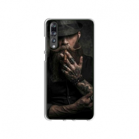 Husa personalizata tip carcasa HQPrint pentru Huawei P20 Pro, model Beard Man, multicolor, S1D1M0355