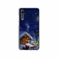 Husa personalizata tip carcasa HQPrint pentru Huawei P20, model Christmas Cottage, multicolor, S1D1M0059