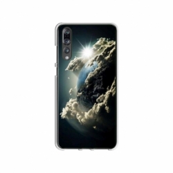 Husa personalizata tip carcasa HQPrint pentru Huawei P20, model Cloudy Earth, multicolor, S1D1M0067