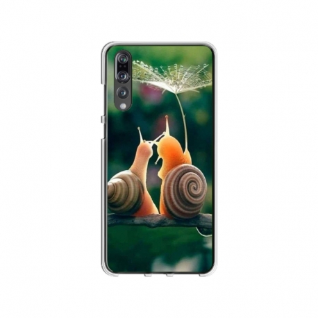 Husa personalizata tip carcasa HQPrint pentru Huawei P20, model Snail, multicolor, S1D1M0231