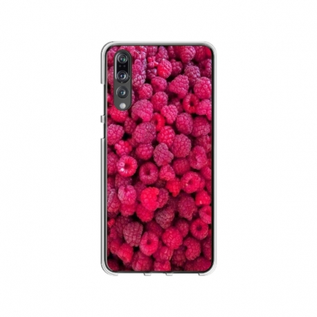 Husa personalizata tip carcasa HQPrint pentru Huawei P20, model Zmeura, multicolor, S1D1M0234