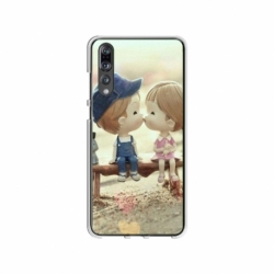 Husa personalizata tip carcasa HQPrint pentru Huawei P20, model Kiss, multicolor, S1D1M0259