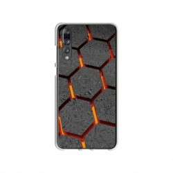 Husa personalizata tip carcasa HQPrint pentru Huawei P20, model Lava Hex, multicolor, S1D1M0265