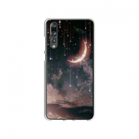 Husa personalizata tip carcasa HQPrint pentru Huawei P20, model Falling Stars, multicolor, S1D1M0269
