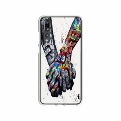 Husa personalizata tip carcasa HQPrint pentru Huawei P20, model Abstract Holding, multicolor, S1D1M0271