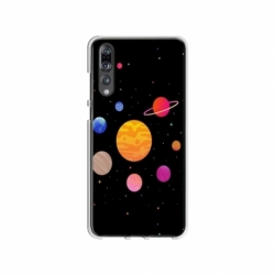 Husa personalizata tip carcasa HQPrint pentru Huawei P20, model Colorful Galaxy, multicolor, S1D1M0283