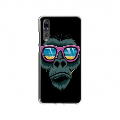 Husa personalizata tip carcasa HQPrint pentru Huawei P20, model Gorilla, multicolor, S1D1M0288