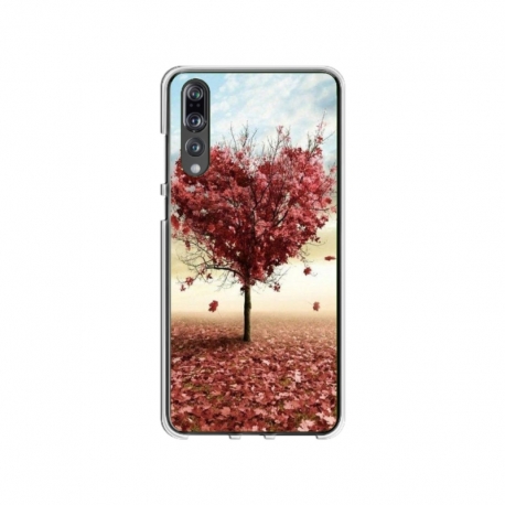 Husa personalizata tip carcasa HQPrint pentru Huawei P20, model Heart Tree, multicolor, S1D1M0293