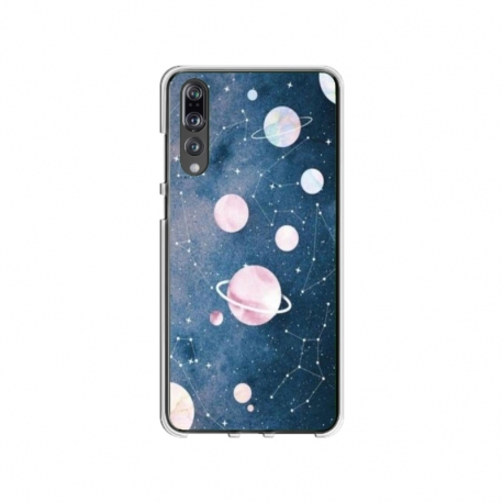 Husa personalizata tip carcasa HQPrint pentru Huawei P20, model Solar System, multicolor, S1D1M0313