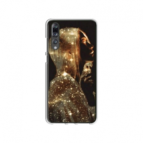 Husa personalizata tip carcasa HQPrint pentru Huawei P20, model Golden Girl, multicolor, S1D1M0350