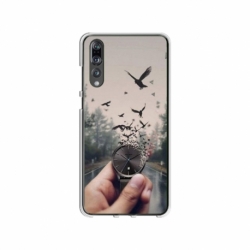 Husa personalizata tip carcasa HQPrint pentru Huawei P20, model Time Flies 2, multicolor, S1D1M0365