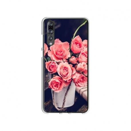 Husa personalizata tip carcasa HQPrint pentru Huawei P20, model Flowers 22, multicolor, S1D1M0379