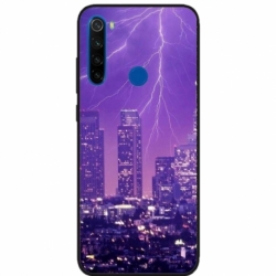 Husa personalizata tip carcasa HQPrint pentru Huawei P40 Lite E, model Purple Lightning, multicolor, S1D1M0354