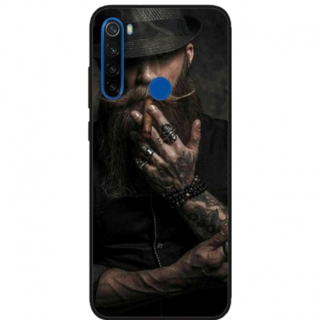 Husa personalizata tip carcasa HQPrint pentru Huawei P40 Lite E, model Beard Man, multicolor, S1D1M0355