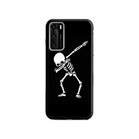 Husa personalizata tip carcasa HQPrint pentru Huawei P40 Lite, model Dab Skeleton, multicolor, S1D1M0034