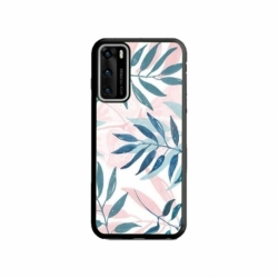 Husa personalizata tip carcasa HQPrint pentru Huawei P40 Lite, model Leaf Design 1, multicolor, S1D1M0044