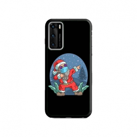 Husa personalizata tip carcasa HQPrint pentru Huawei P40 Lite, model Covid Santa, multicolor, S1D1M0055