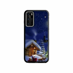 Husa personalizata tip carcasa HQPrint pentru Huawei P40 Lite, model Christmas Cottage, multicolor, S1D1M0059