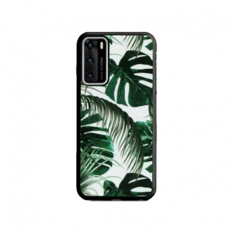 Husa personalizata tip carcasa HQPrint pentru Huawei P40 Lite, model Leaf Design 3, multicolor, S1D1M0088