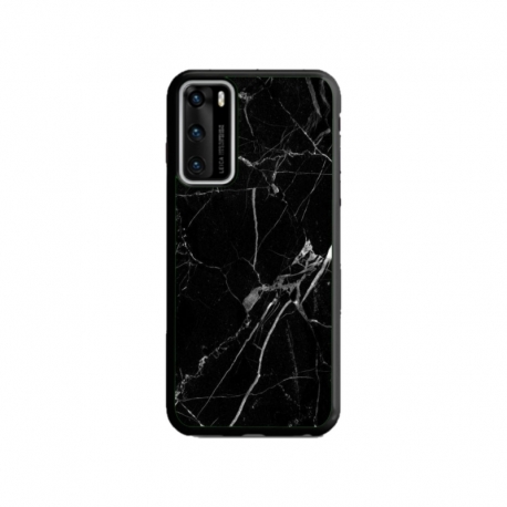 Husa personalizata tip carcasa HQPrint pentru Huawei P40 Lite, model Black Marble, multicolor, S1D1M0229