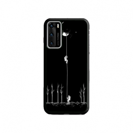 Husa personalizata tip carcasa HQPrint pentru Huawei P40 Lite, model Climbing to the Moon, multicolor, S1D1M0233