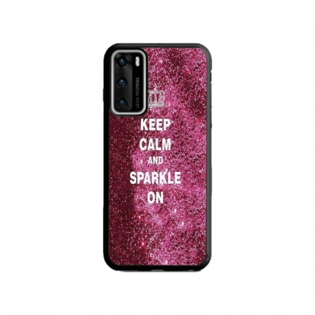Husa personalizata tip carcasa HQPrint pentru Huawei P40 Lite, model Keep Calm and Sparkle On, multicolor, S1D1M0252
