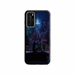 Husa personalizata tip carcasa HQPrint pentru Huawei P40 Lite, model Neon City, multicolor, S1D1M0260