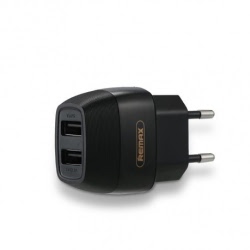 Incarcator Universal 2.1A cu 2 porturi USB (Negru) REMAX Flinc