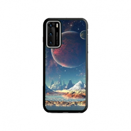 Husa personalizata tip carcasa HQPrint pentru Huawei P40 Lite, model Alien Planet, multicolor, S1D1M0264