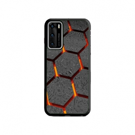 Husa personalizata tip carcasa HQPrint pentru Huawei P40 Lite, model Lava Hex, multicolor, S1D1M0265