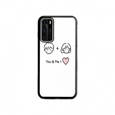 Husa personalizata tip carcasa HQPrint pentru Huawei P40 Lite, model You and Me, multicolor, S1D1M0274