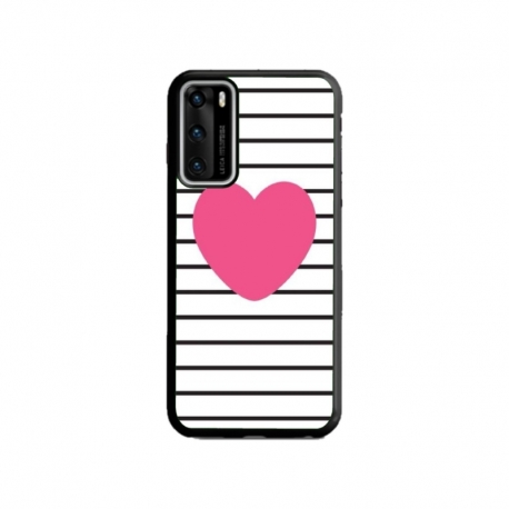 Husa personalizata tip carcasa HQPrint pentru Huawei P40 Lite, model Heart, multicolor, S1D1M0291