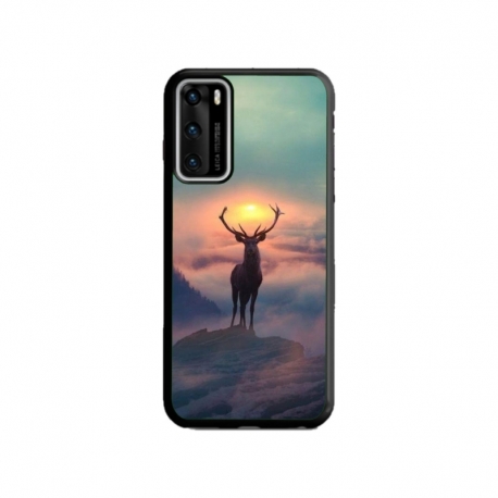 Husa personalizata tip carcasa HQPrint pentru Huawei P40 Lite, model Antlers, multicolor, S1D1M0303