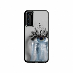 Husa personalizata tip carcasa HQPrint pentru Huawei P40 Lite, model Teary Eye, multicolor, S1D1M0307